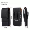For 5.2 inch Mobile Phone Cowhide Texture Oxford Cloth Waist Bag(Black)