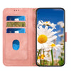 For iPhone 13 Floral Pattern Leather Phone Case with Lanyard(Pink)