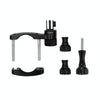PULUZ 360 Degree Rotation Bike Aluminum Handlebar Adapter Mount with Screw for GoPro, Insta360, DJI and Other Action Cameras(Black)