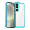 For Samsung Galaxy S25 5G Colorful Series Acrylic Hybrid TPU Phone Case(Transparent Blue)