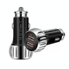 YSY-310QC18W QC3.0 Dual Port USB Car Charger + 3A USB to Micro USB Data Cable, Cable Length: 1m(Black)