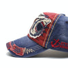 13948 Shark Pattern Washable Baseball Cap Spring and Autumn Sun Hat, Size:One Size(Denim Blue)