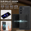 For Samsung Galaxy S25 5G LC.IMEEKE L5 Series Detachable RFID Card Bag Magsafe Phone Case(Black)