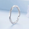 BSR457-6 S925 Sterling Silver White Gold Plated Zircon Mobius Ring Hand Decoration