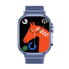 WS-E9 Ultra 2.2 inch IP67 Waterproof Metal Buckle Ocean Silicone Band Smart Watch, Support Heart Rate / NFC(Blue)