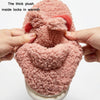 Winter Indoor Thick-Soled Rabbit Ear Bowknot Warm Cotton Slippers, Size: 40-41(Pink)