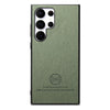 For Samsung Galaxy S21 Ultra 5G Twill Fabric Leather Skin Back Phone Case(Green)