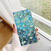 For Samsung Galaxy A36 5G 3D Pattern Leather Phone Case(Blue Base Apricot Flower)