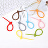 20 PCS Silicone Data Cable Storage Strap Cable Organizer(Grey)