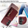For Samsung Galaxy S24 FE 5G Crossbody Lanyard Zipper Wallet Leather Phone Case(Wine Red)