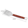 Stainless Steel BBQ Letter Shovel Outdoor Camping BBQ Tools With Bottle Opener Function(Black)