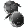 hoco CQ18  Flash 2 in 1 Magnetic Wireless Fast Charger With Retractable Cable(Silver)