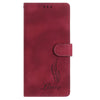 For Samsung Galaxy A06 4G Skin Feel Embossed Feather Leather Phone Case(Red)