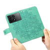 For Xiaomi Redmi K70 / K70 Pro 7-petal Flowers Embossing Leather Phone Case(Green)