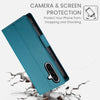 For Samsung Galaxy A36 Side Buckle Magnetic Frosted Leather Phone Case(Blue)