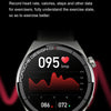 Ochstin 5HK46P 1.36 inch Round Screen Leather Strap Smart Watch with Bluetooth Call Function(Black)