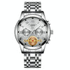 FNGEEN 4001 Men Watch Multi-Function Quartz Watch, Colour: White Steel White Surface