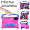 For Samsung Galaxy Tab S8 Boxing Series Kickstand EVA Shockproof Tablet Case with Shoulder Strap(Rose Red Blue)