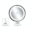 12cm Makeup Mirror with LED Fill Light 10X Magnification Suction Cup Beauty Mirror