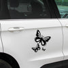 3pcs /Set Butterfly Hollow Car Scratch Decorative Fuel Tank Cap Sticker(Reflective White)
