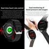 GW69 Smart Watch, Support BT Call / Heart Rate / Blood Pressure / Blood Oxygen(Sliver + Leather Strap Brown)