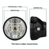 Motorcycle 7 Inch LED Headlamp Angel Ring Steering Function With Bracket(Shock Absorber Diameter 28-36mm)