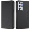 For Samsung Galaxy S21 Ultra 5G RC01 Dual-Folded Magnetic Suction RFID Leather Phone Case(Black)