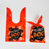 50pcs /Pack Halloween Packaging Bags Candy Snacks Treat Bags, Size: 13.5x22cm(BOO)