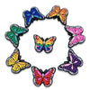 100pcs Butterfly Cartoon Shoe Flower Removable PVC Soft Rubber Cave Shoes Buckle(Blue)