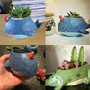 Lovely Home Garden Office Resin Cartoon Animal Crocodile Shaped Plant Flower Pot Decoration Animal Flower Pots Planter
