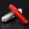 Bicycle Tail Light USB Rechargeable Waterproof Night Riding Warning Light(White)