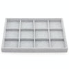 12 Grids Flannelette Bracelet Ring Necklace Display Rack Jewelry Storage Tray