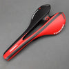 TOSEEK Road Bike Carbon Fiber Seat Bicycle Hollow Seat Saddle, 3K Texture + Extinction(Red)