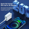 REMAX RP-U68 20W USB+USB-C/Type-C Dual Interface Fast Charger Set, Specification:UK Plug(White)