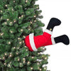Christmas Tree Decoration Santa Claus Elf Legs Plush Door Decor Christmas Home Hanging Ornaments(Red)