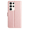 For Samsung Galaxy S25 Ultra 5G Silk Texture Horizontal Flip Leather Phone Case(Rose Gold)