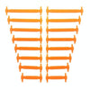 16 PCS / Set Running No Tie Shoelaces Fashion Unisex Athletic Elastic Silicone ShoeLaces(Orange)