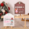 Wooden Cookie Man Store Welcome Ornaments Christmas Wooden Sign Decoration(White)