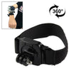 360 Degree Rotation Hand Camera Wrist Strap Mount for GoPro, Insta360, DJI and Other Action Cameras, Strap Length: 36cm(Black)