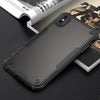 For iPhone XS Max Armor Glaze PC Hybrid TPU Phone Case(Black)