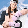 Winter Padded Ski Gloves Outdoor Windproof Warm Sports Gloves, Size: L(Light Purple)