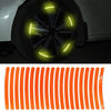 20pcs /Set Car Wheel Reflective Stickers 3D Personal Decoration Tire Warning Stickers(Orange)