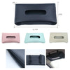 Car Armrest Box Sun Visor Hanging Leather Tissue Box(Black)