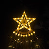 10LM 350 LED Star Waterfall Light Christmas Tree String Lights Outdoor Meteor Light, Plug Spec: US Plug(Warm White Light)