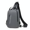 WEIXIER  X313 Men Chest Bag Crossbody Casual Small Bag Shoulder Bag External USB Port(Grey)