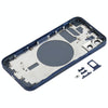 iPhone 12 Back Cover Replacement, Blue - SIM Tray & Camera Lens