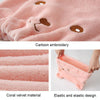 Cartoon Bear Thickened Coral Velvet Hair Drying Cap Strong Water-absorbent Quick-drying Turban(Pink)