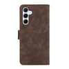 For Samsung Galaxy A36 5G ABEEL Frosted Magnetic RFID Leather Phone Case(Brown)