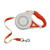 LED Dog Leash 5m Orange, Retractable & Luminous