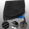 Outdoor Waterproof And Dustproof Table Tennis Table Cover, Size: 165x70x185cm(Black Outside Silver Inside)